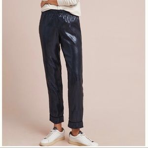 Navy blue sequined size small pants by Corey Lynn Calter